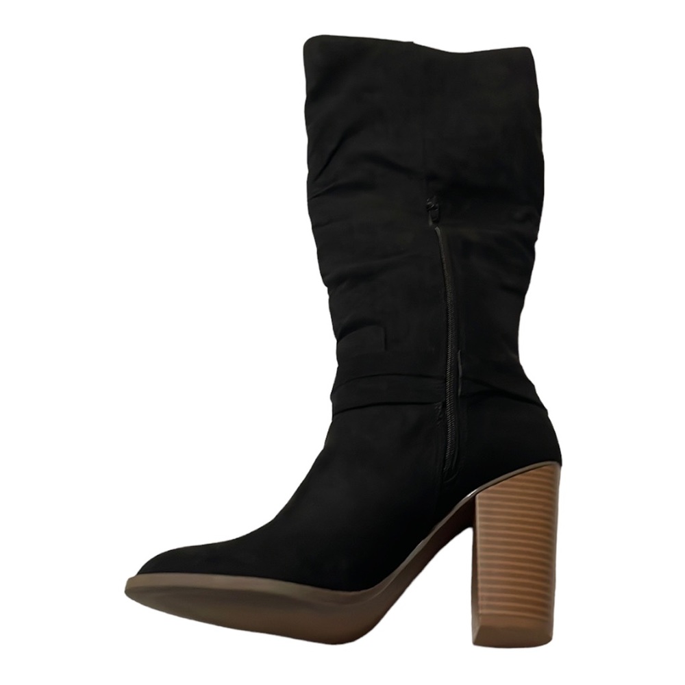 JustFab Black Heeled Boots